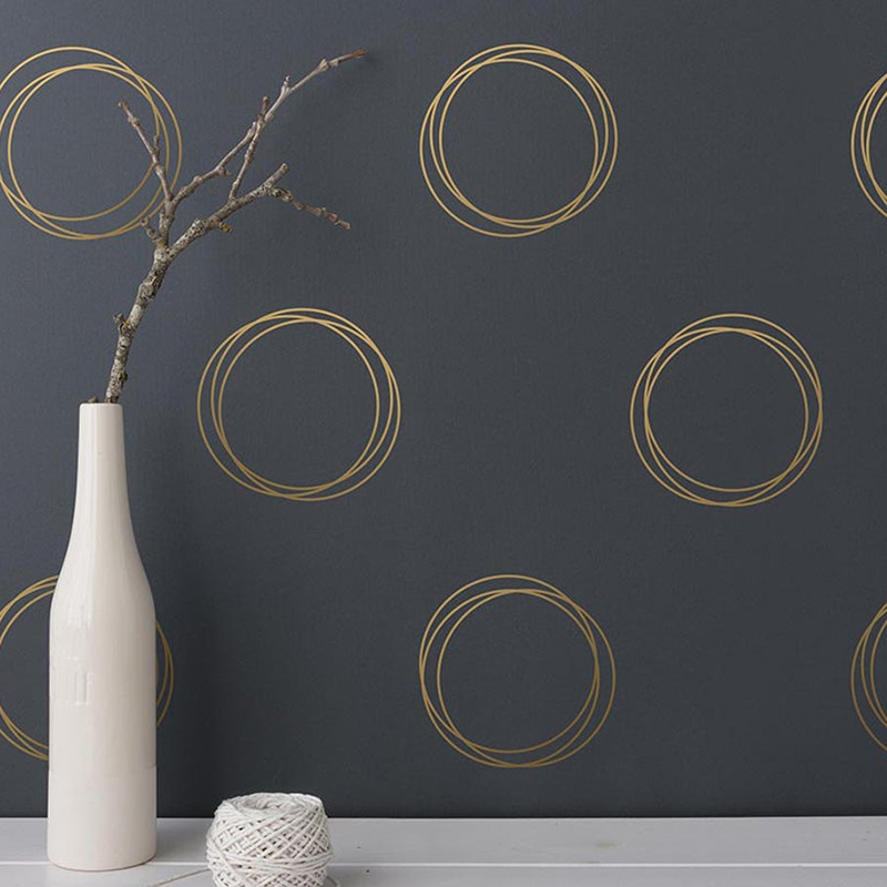 Geometric Ring Circle Wall Sti - Vape Ring ulasan dan harga